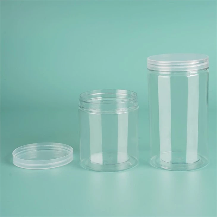 200ml 800ml PET Food Grade Plastic Can With Lid